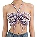 Handmade Purple Bead Body Chain Top with Star Fringe, Adjustable Bohemian Bustier Festival Wedding Rave Wear for Women