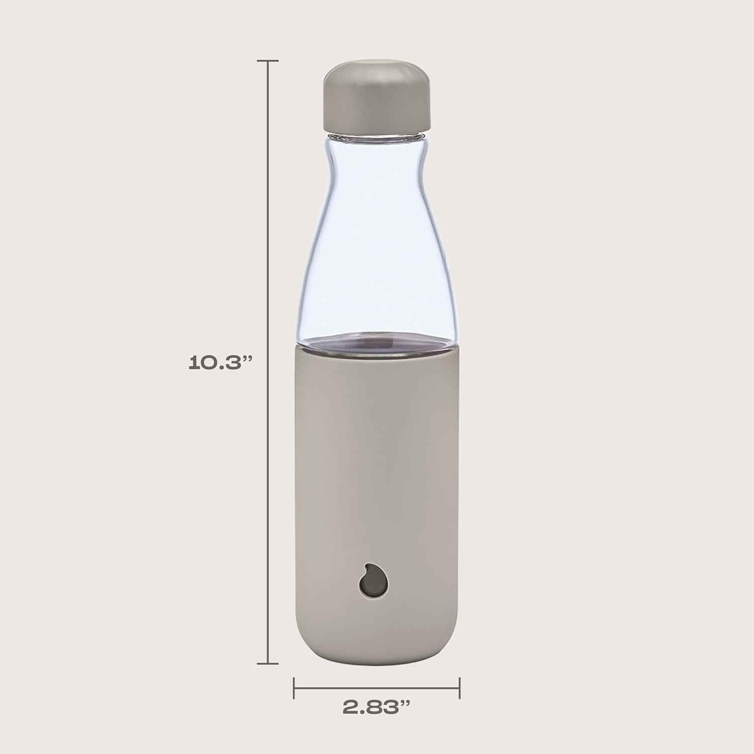 S'well Glass Original Water Bottle, 18oz, Lunar Grey, Borosilicate Glass Bottle With Protective Silicone Sleeve, Zero Plastic, Leakproof, BPA Free - Image 4