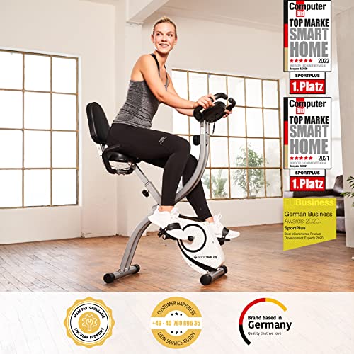 SportPlus Heimtrainer klappbar für zuhause, optional mit App Steuerung, Rückenlehne,Pulsmessung, manuelle oder… – Bild 3