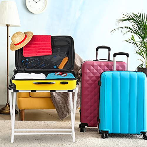 Support sac à dos et valise pliant blanc pour éviter le mal de dos