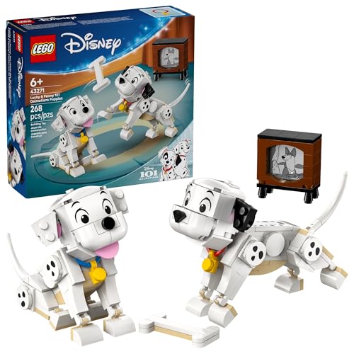 LEGO Disney Lucky & Penny 101 Dalmatians Puppies Building Toys - Pretend Play Set for Girls & Boys, Ages 6+ - Learning and Educational Toy - Gift for Christmas - 43271