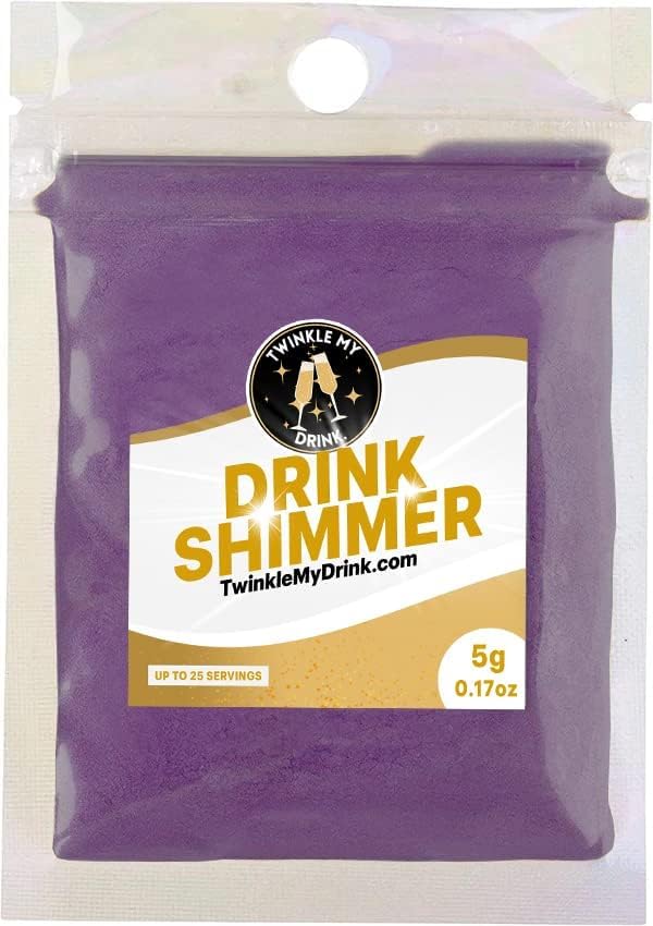 Miniatura 4 de Twinkle My Drink - Purpurina comestible de alta calidad para bebidas, decoración de bebidas de Halloween, colorante comestible morado, purpurina