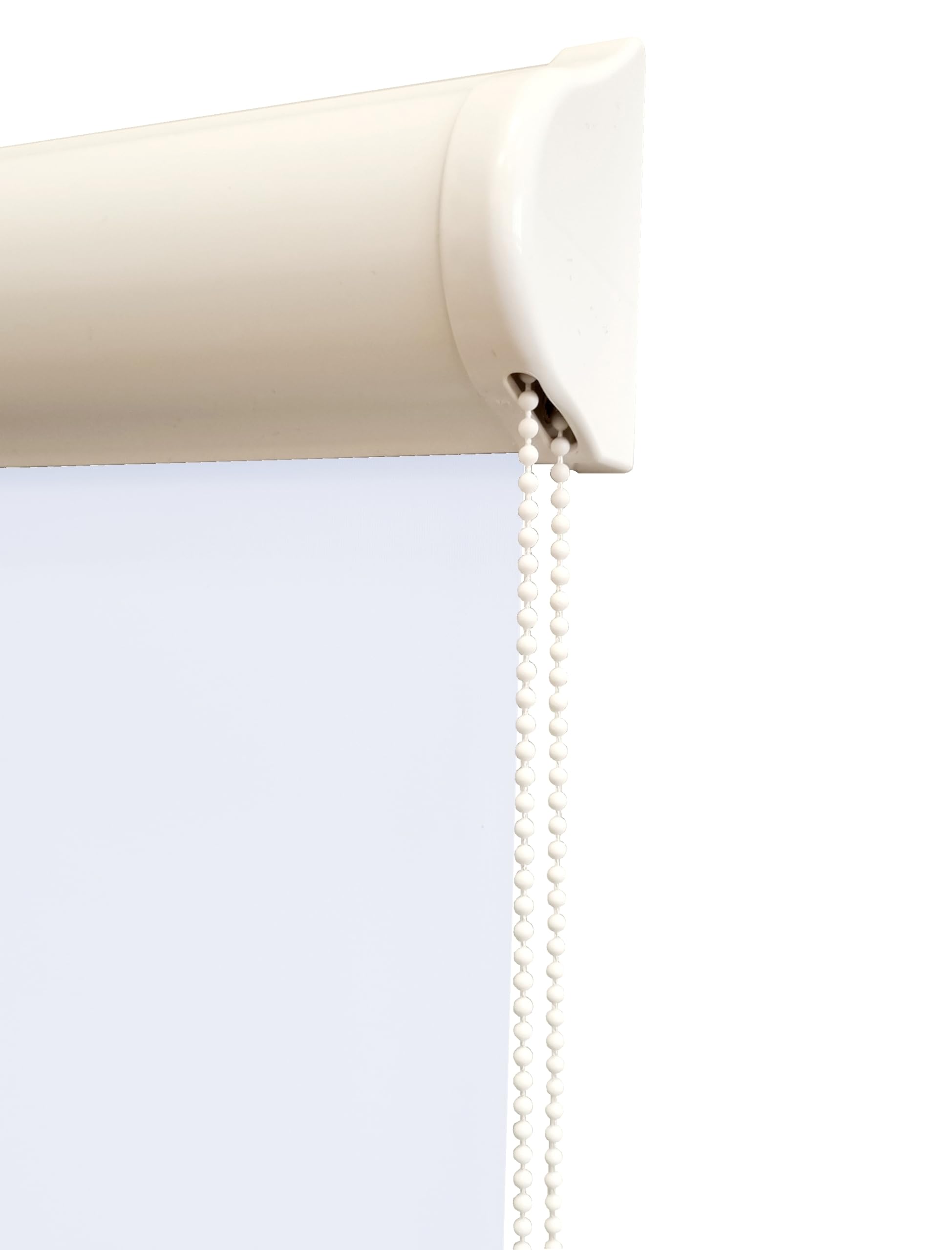 Kassettenrollo Thermorollo Verdunkelungsrollo Seitenzugrollo Rollo nach Maß Breite 35-170 cm Höhe bis 190 cm zum Anschrauben und Kleben für Türen und Fenster Thermo Blackout Silber Farbe Weiß