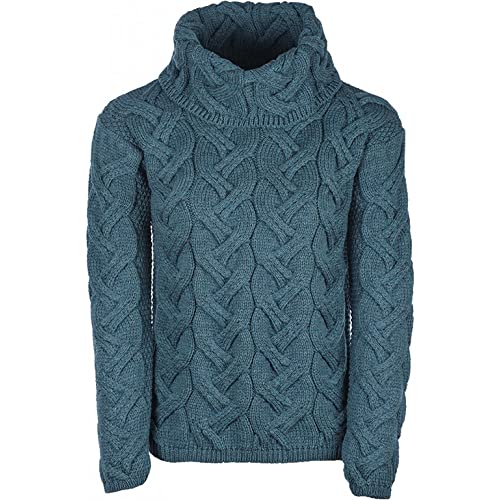 Supersoft Irish Merino Wool Chunky Cable Knit Cowl Sweater for Women Made in Ireland4