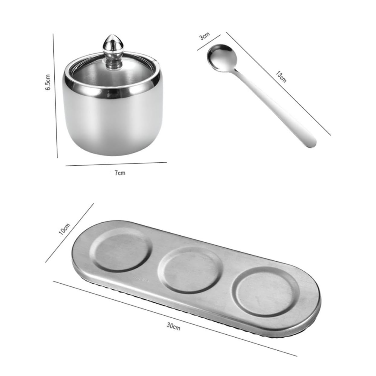 Ciieeo Tarro De Especias De Acero Inoxidable Recipiente Para Especias Frasco Para Condimentos Botes De Acero Inoxidable Tarros Con Base Para Cocina