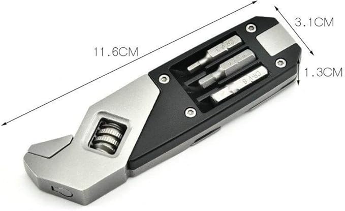 Outdoor EDC Camping Gadget Adjustable Foldable Wrench EDC Multi Tool Wrench With Screwdriver Camping Equipment Multi-Function EDC Gadget Tools Portable Multitool Gift