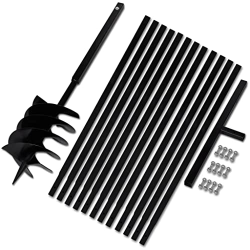 SKM Ground Drill with Handle 200 mm with Extension Tube 13 m Steel (Weight-21KG)