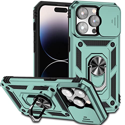Coque iPhone 14 Pro avec béquille verte idéale pour visionnage vidéo et voyage