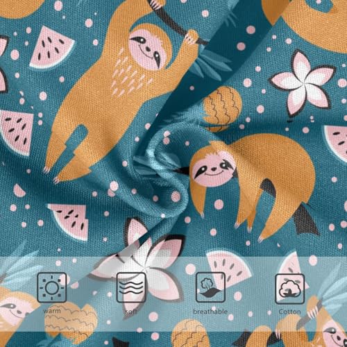 Little Girl Underwear Toddler Panties Kids Undies Cute Sloths Soft Cotton Briefs 2T-8Y3