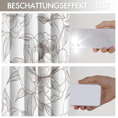 Rideau blanc isolant thermique opaque à œillets pour fenêtres - 4
