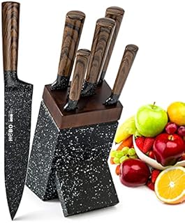 Knife Set,6 Piece Kitchen Knife Set with Block High-Carbon Stainless Steel Knife Block