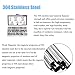 DYWISHKEY 195 Pieces M5 x 6mm/8mm/10mm /12mm/16mm/20mm/25mm/30mm Stainless Steel 304 Hex Button Head Cap Bolts and Nuts Kit