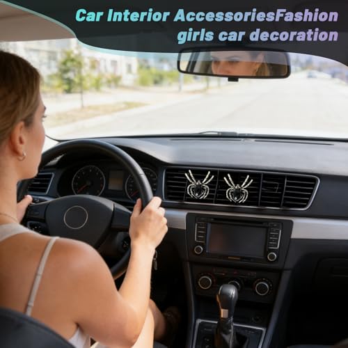 Image of 5 PCS spider Car Decor, cute Air Freshener Vent ClipsCar Accessories Decoration for Refillable Outlet Diffuser, Universal for Most Cars (spider)