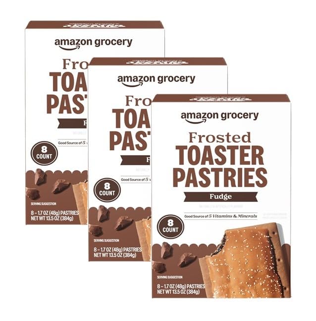 Amazon Frosted Fudge Toaster Pastries, 8ct, 3 Boxes