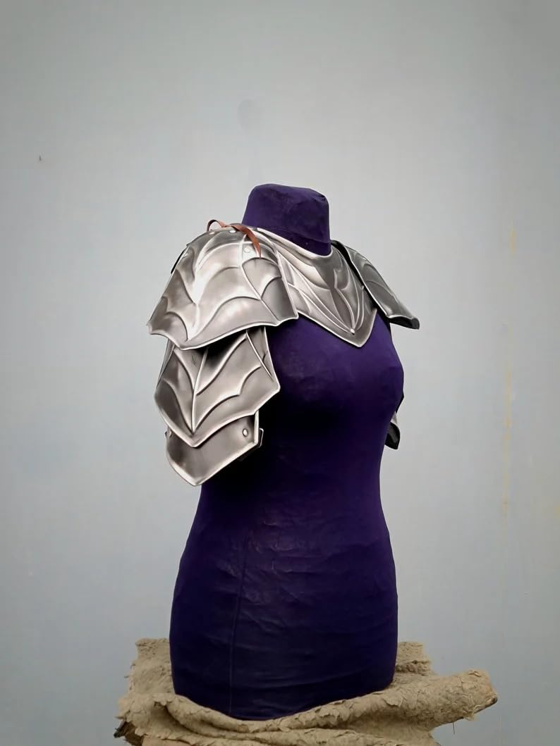 NauticalMart Medieval Dragon Shoulders, Pair of Blackened Spaulders LARP Fantasy Shoulders for LARP Cosplay Ren Faire Costume