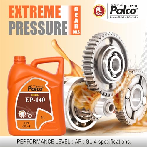 Image of PALCO EP 140 Extreme Pressure Gear Oil 5 Litre (Pack 2) | API GL 4 Gear Oil for Cars, Bus & Other Heavy Vehicle High Performance Heavy-Duty for Smooth Transmissions, Superior Protection