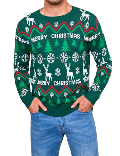Gyabnw Weihnachtspullover Herren Lustig Weihnachtspulli Hässlich Ugly...