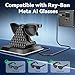 Charging Station for Ray Ban Meta - Replacement Charger for Ray-Ban Meta Glasses - USB A Type Organizer Charging Dock Stand for Wayfarer Skyler Headliner, with Adapter (Black)