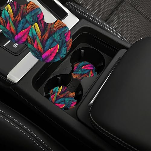 Portavasos para carro universal 2 piezas neopreno negro miniatura 1