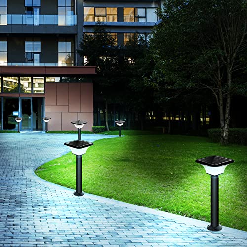 Image of Epyz Solar Gate Pillar Light Outdoor Graden with Long Pole Square Shape with 152 LEDs,12,000mah Battery, 3 Type of Lights, Application for Fence, Garden, Wall, Outdoor [ Pack of 2,Multicolour ]