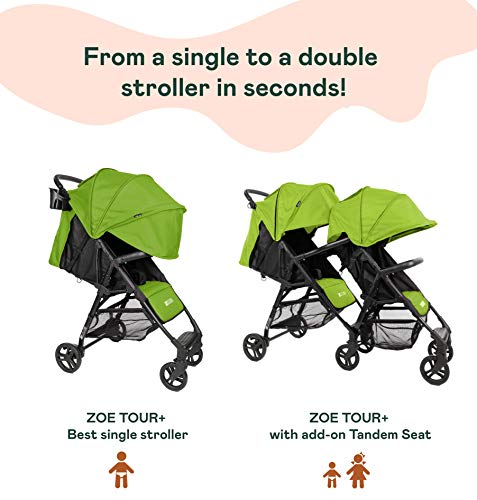 zoe double stroller tandem