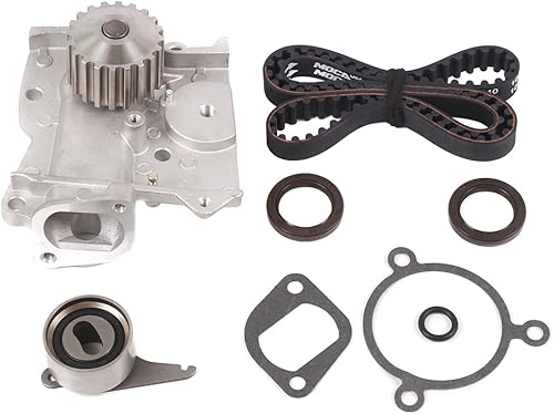 WINBEST Kit de correa dentada y bomba de agua compatible con Mazda - 1986-1987 626 20L 1998CC 122CID L4 SOHC TURBOCHARGED 8 válvulas código ENG FE-T