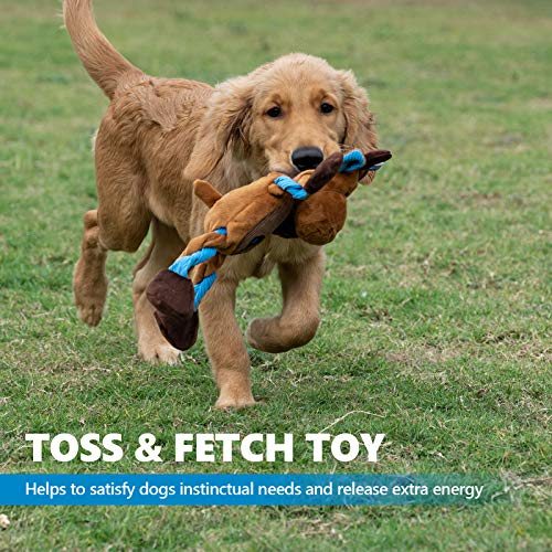 EASTBLUE Reindeer Dog Squeaky Toys: Cute Plush Stuffed Puppy Chew Toy with 6 Squeakers for Small | Medium Breed - Image 7