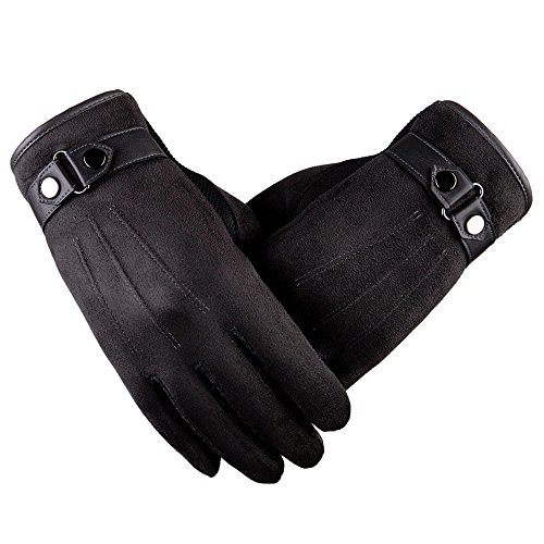 Guantes Hombre Invierno Fossen Hombre Térmicos Gamuza sintética Guantes para Moto Snowboard Bicicleta (gris) Cover