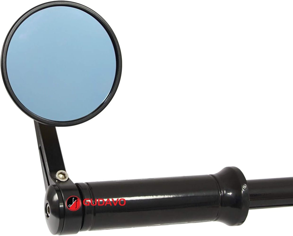 Motorcycle Universal CNC Round bar end mirrors Side mirrors Compatible with APRILIA DUCATI HONDA HUSQVARNA KAWASAKI MOTO GUZZI SUZUKI TRIUMPH YAMAHA BUELL (Sliver)