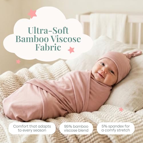Image of Caden Lane Baby Swaddle & Receiving Blanket, Soft, Breathable & Temperature-Regulating Bamboo Viscose Fabric for Swaddling Newborns, Gender Neutral Infant Blanket for Boys & Girls