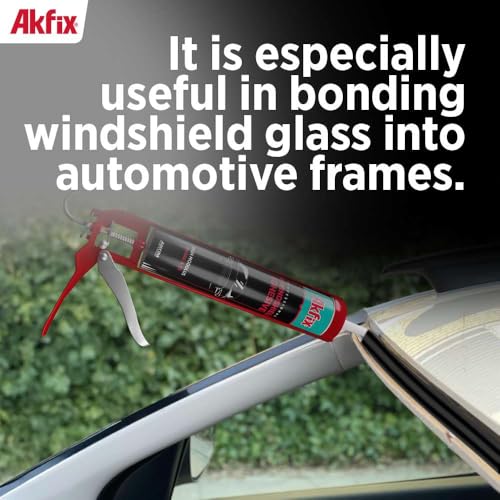 Image of Akfix Urethane Windshield Adhesive Black (12x10.1 fl.oz.) - Fast Curing Car Window Sealant, High Bond Strength Auto Glass Sealant | 12 Pack