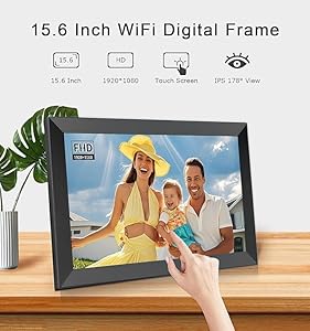 Frameo 10.1 Inch Digital Photo Frame with 1280 x 800 HD IPS Touch Screen, 32GB Large Storage Digital Picture Frame, Auto-Rotate, WiFi Enabled with Load from Phone Capability, Instantly Sharing