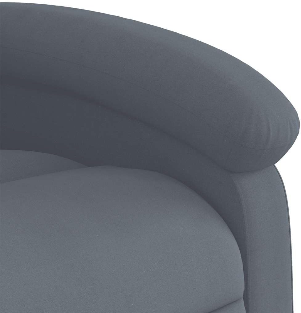 vidaXL Massage Recliner Chair, Adjustable Reclining Armchair for Elderly, Wingback Recliner for Home Theater Cinema, Modern Style, Dark Gray Velvet