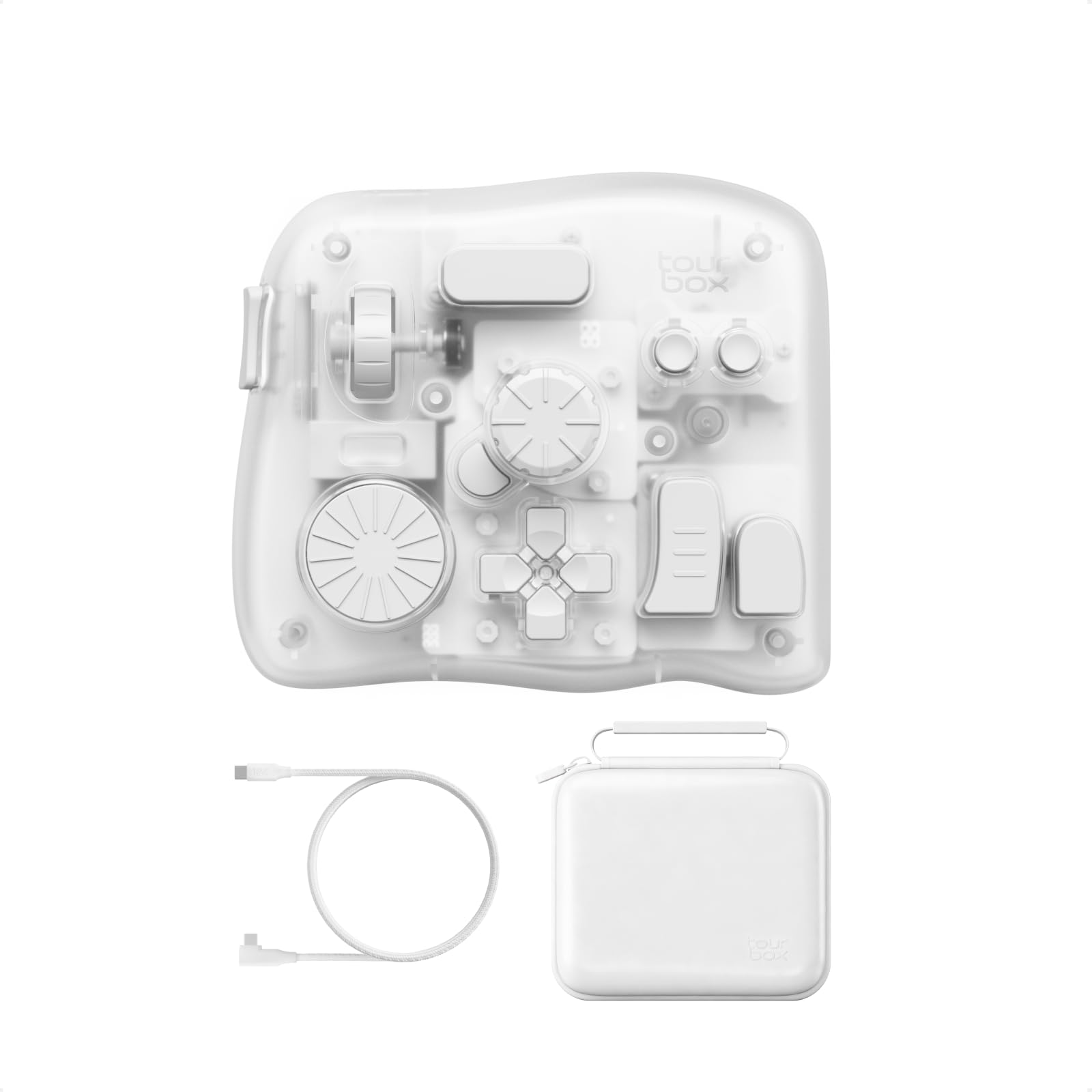 TOUR BOX Elite Plus Editing Controller Kit, Complete Control, Frost White