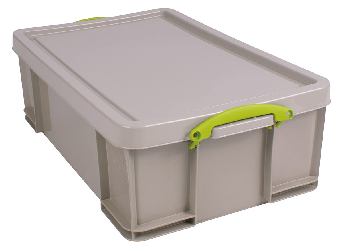 Really Useful Box Plastic Storage 50 Litre Recycled Dove Grey