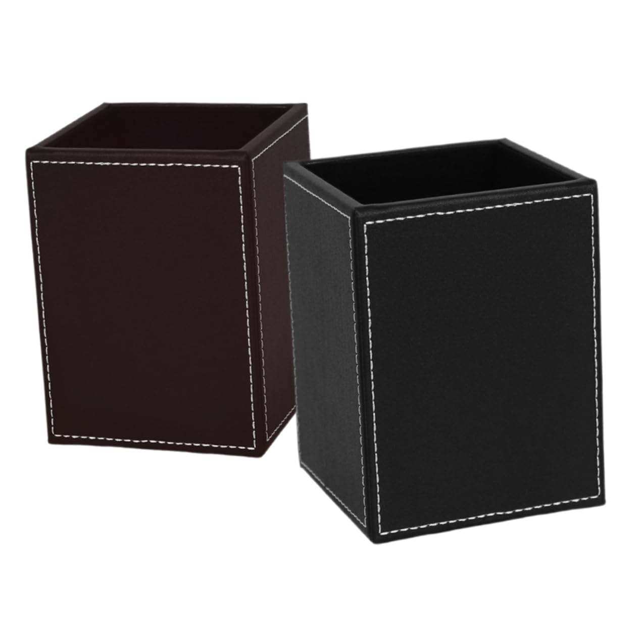 Caja de Almacenamiento de Papelería Cuadrada Pu 2piezas, Minimalista