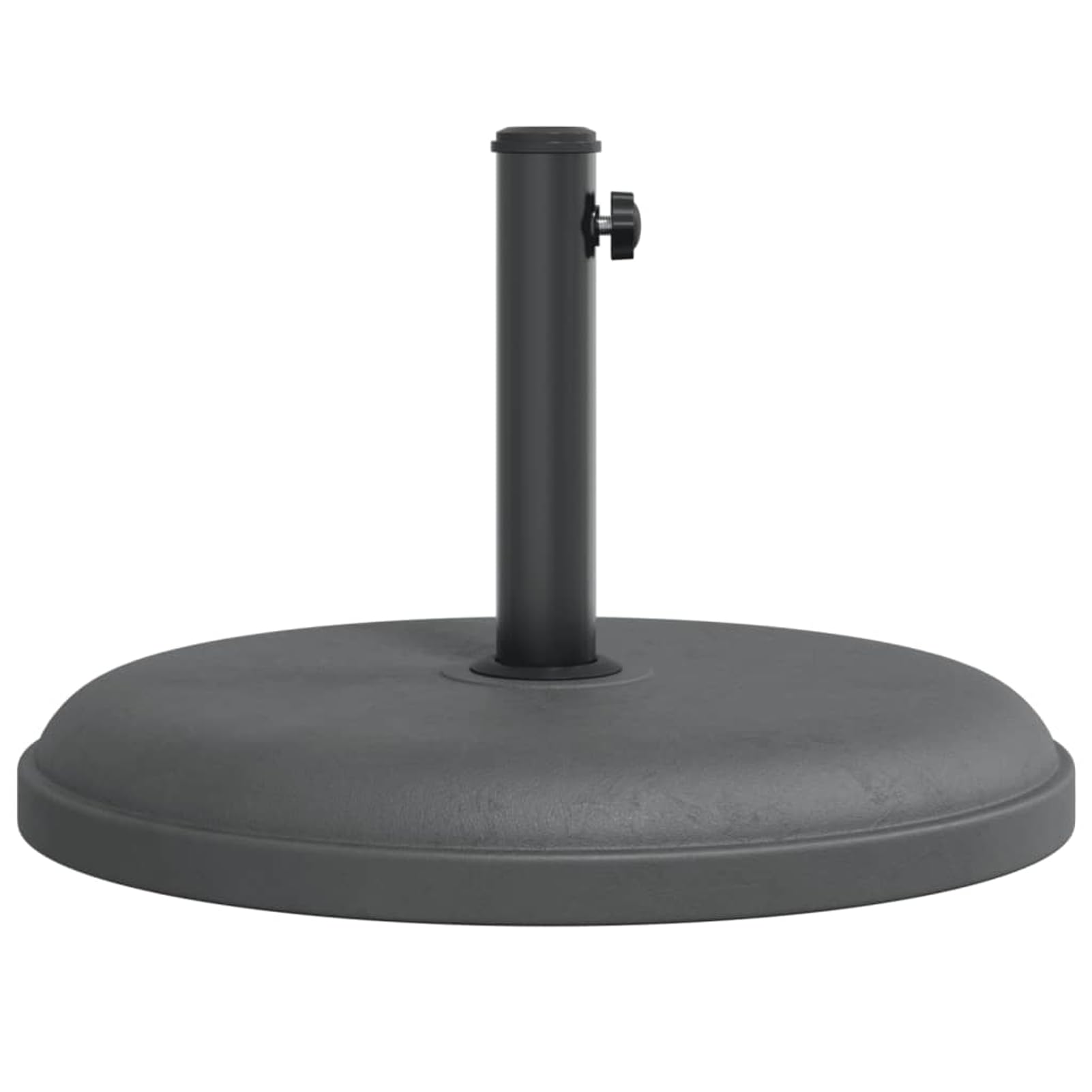 Stojak na parasol przeciwsłoneczny 25 kg do masztu 32/35/38 mm, ciemnoszary | Z wypełnieniem betonowym i przyciskiem napinającym, 3 adapterami w zestawie, stabilna podstawa z tworzywa sztucznego i betonu