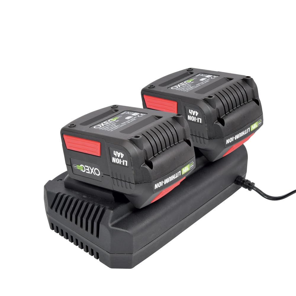 2 Batteries 4Ah et Chargeur Double Super Rapide Batterie 18V Easy Full - 2X 3.5A - Outils Jardinage Bricolage sans Fil Easy Full
