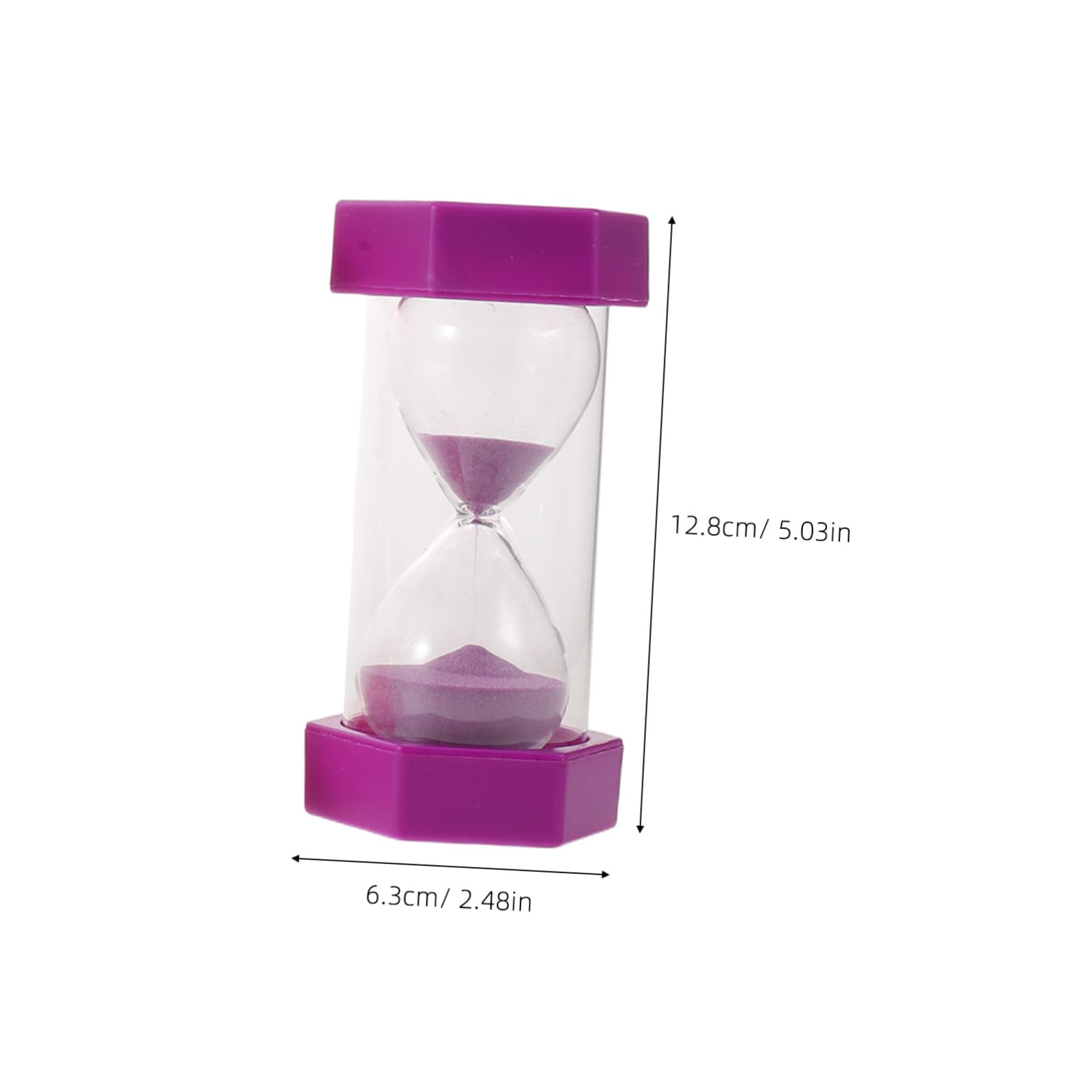 Clessidra Timer in Sabbia Colorata 5 Pezzi in Vetro e Plastica | Timer Promemoria Cucina Clessidra, 1/3/5/10/30 Minuti, per Apprendimento e Cucina