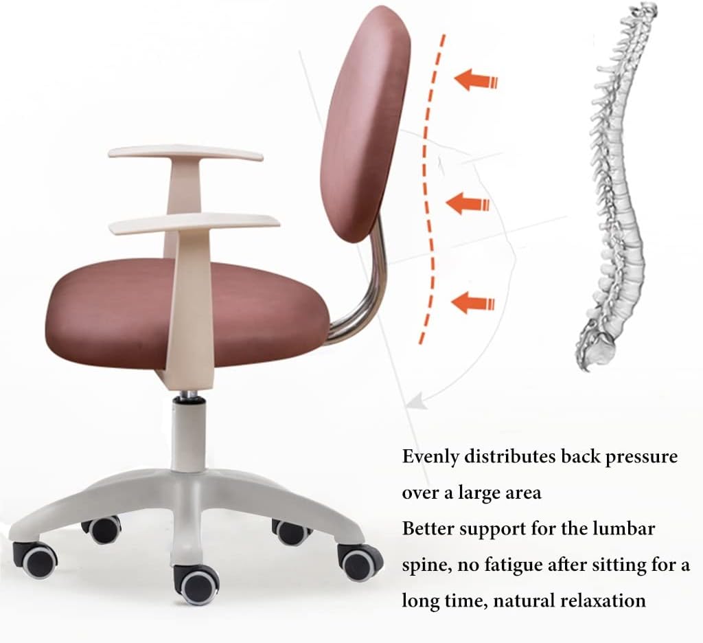 GIZNXBA Kids Desk Chair Kids Task Chair for Boys, Girls, Height Adjustable Child Computer Desk Chair, Home Children Study Chair Writing Chair for 4-16 Year Olds (Color : /Check, Size : Armless)