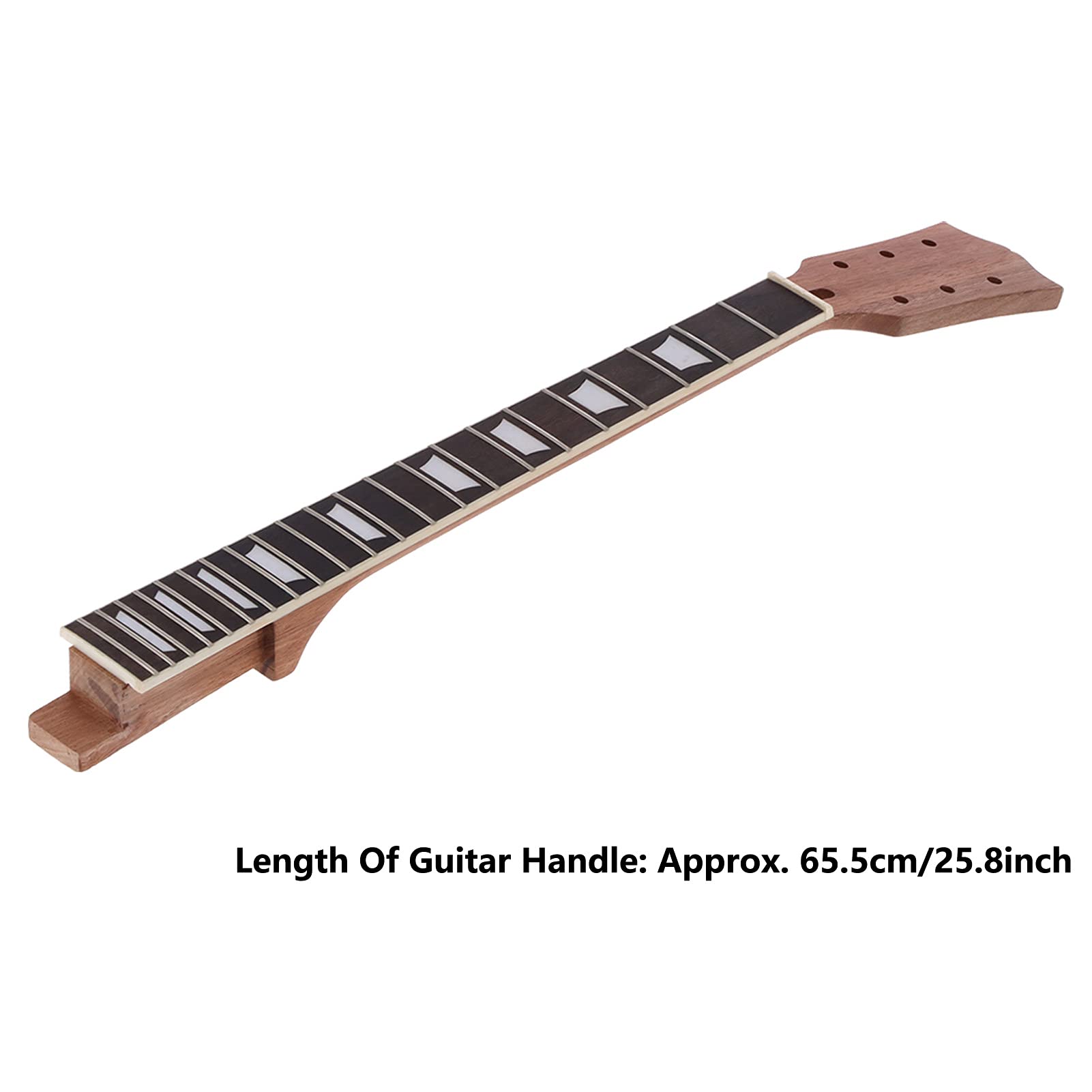 Naroote Parti di Ricambio per Manico di Chitarra Elettrica, Mogano da 65,5 Cm con Tastiera in Palissandro, Design a 22 Tasti per Appassionati di Chitarra Elettrica