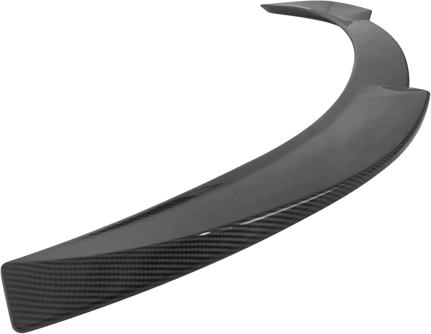 IKON MOTORSPORTS, Trunk Spoiler Compatible with 2017-2025 Tesla Model 3, Carbon Fiber Print ABS Plastic Performance Style Rear Trunk Lid Wing Spoiler, 2018 2019 2020 2021 2022