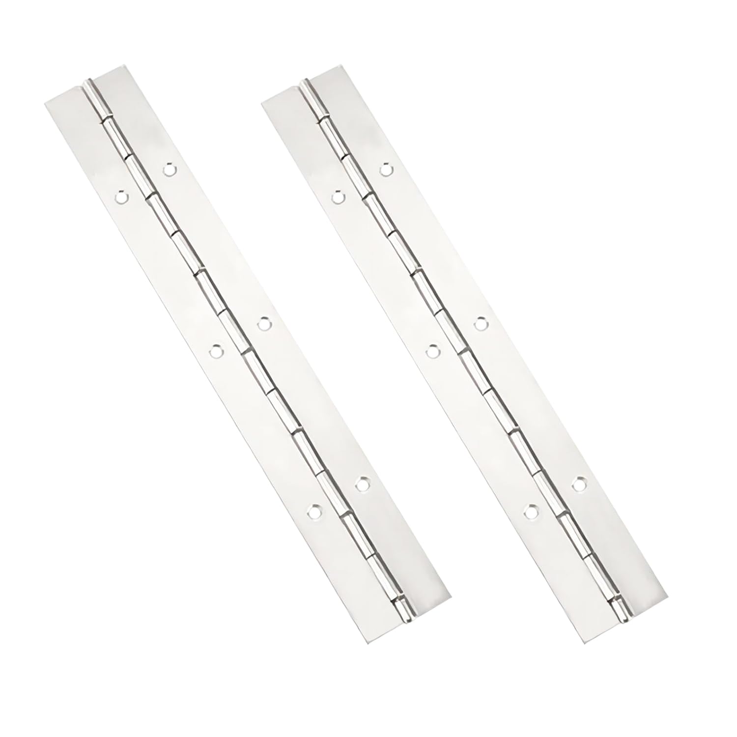 Qrity 2Pcs Stainless Steel Heavy Duty Continuous Hinge, 400mm (16 Inch), for Cabinets, Pianos, Boats, Silver
