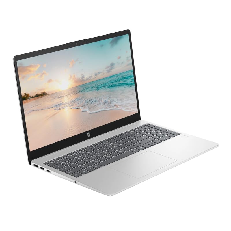 HP 15.6" FHD Business & Student Laptop Computer, 8GB RAM 512GB SSD, 8-Cores Intel Core i3 Processor, Windows 11, Fingerprint Reader, PLUSERA Earphones & 8-in-1 Hub Included, Natural Silver