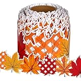 Fall Maple Leaf Border, 65.6Ft Autumn Leaves Border Trim Autumn Classroom Bulletin Board Decoration Thanksgiving Fall Border for Bulletin Board Classroom Office Chalkboard Wall Decor