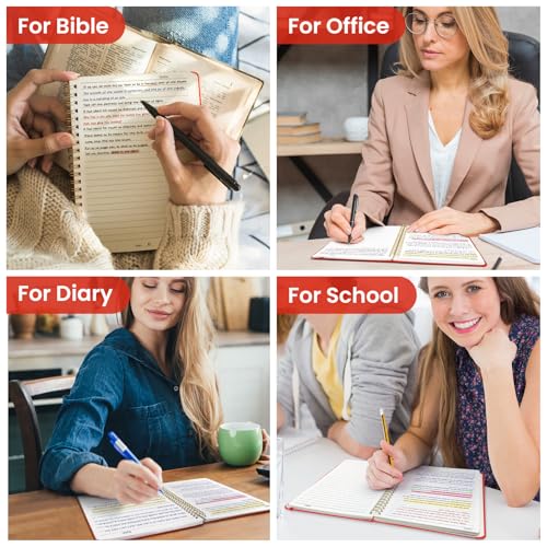 Image of Taja Lined Spiral Journal Notebook for Women & Men, 140 Pages, College Ruled Hardcover Notebook for Work & Note Taking, Journals for Writing, A5(5.7 inch x 7.9 inch) - Tomato Red