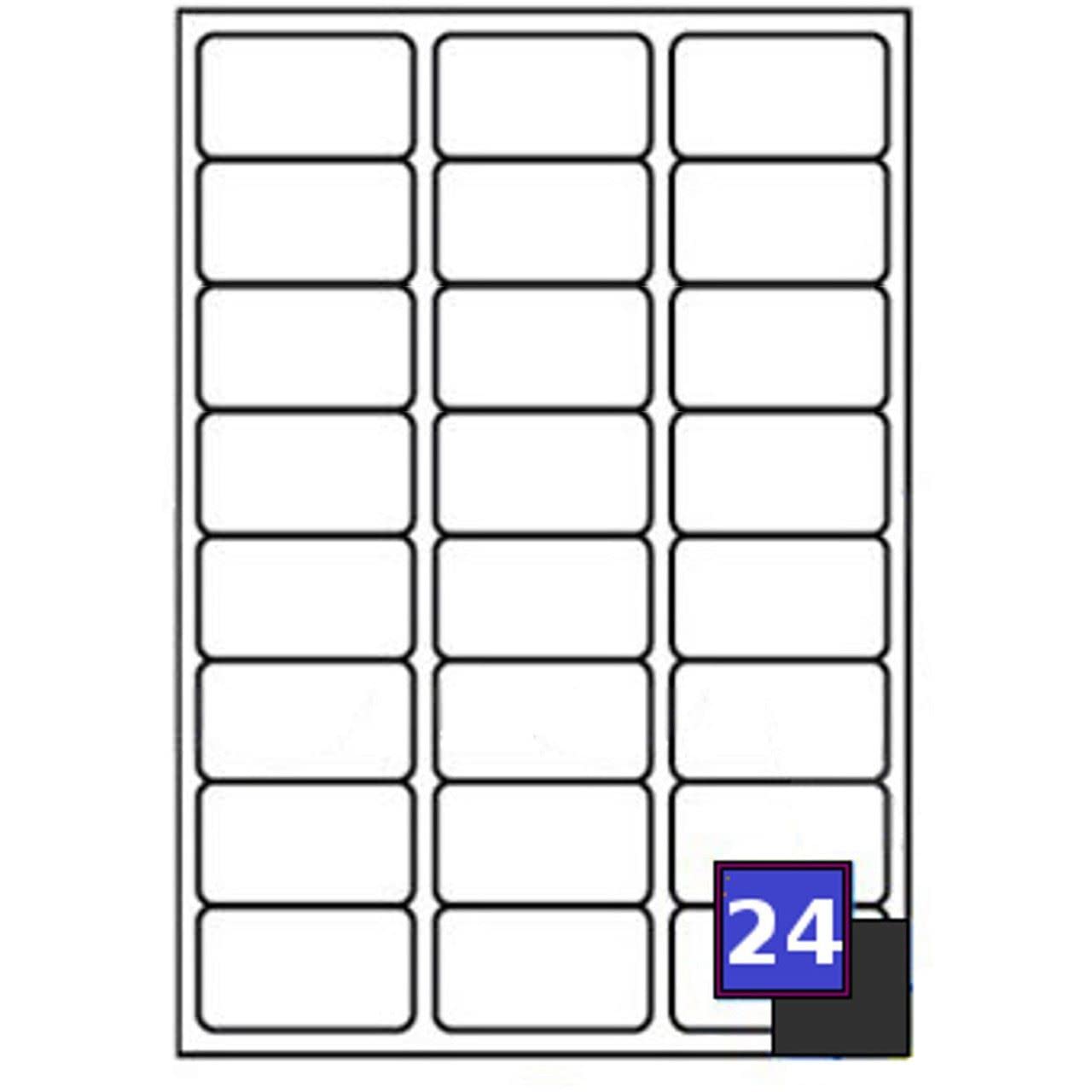 1000 x 24 Labels Per Sheet 63.5 x 33.9mm White A4 Address Labels Sticky Self Adhesive Peel Out Notes Paper Mailing Inkjet Copier Laser Printer