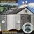 Domi 8x6FT Resin Outdoor Storage Shed with Lockable Door, Waterproof Outside Sheds with Windows & Vents, Heavy-Duty Plastic Tool Storage Shed for Patio Furniture, Lawn Mower, Bike