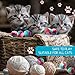 Amaxiu 1.2 in Colorful Cat Pom Pom Ball Toys, 20 Pcs Rainbow Cat Toy Balls Soft Plush Cat Ball Interactive Training Ball for Indoor Cats & Kittens