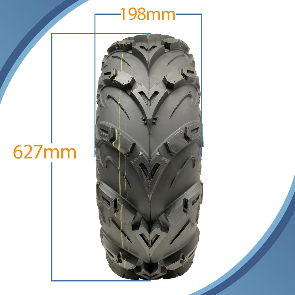 OBOR WU05 Lot de 2 pneus pour quad ATV 24 x 8.00-12 217 kg